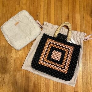 Ulla Johnson Beaded Amaya Tote Sunflower Bag